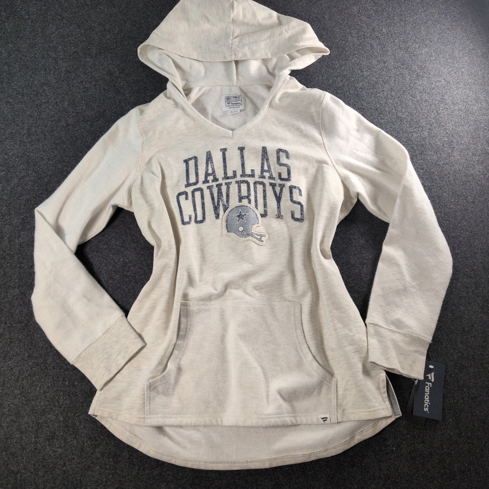 Dallas Cowboys Women's Cream Hoodie Sweater